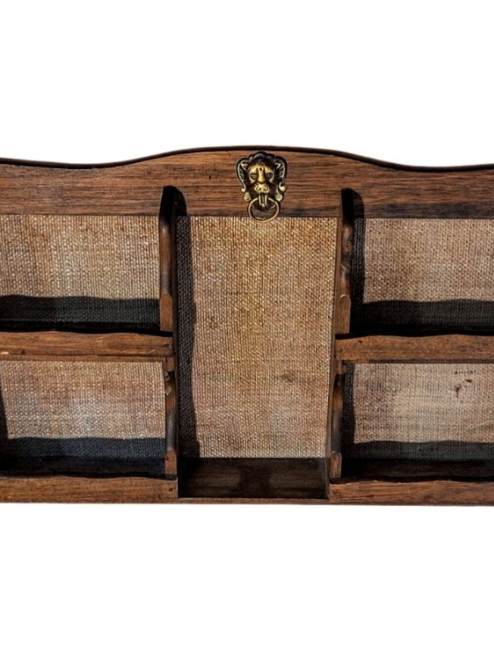 Vintage Lion Head Rustic Retro Country Style Wood Spice Rack 17”x11”